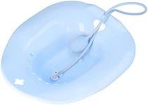 Sitz Bath, Sitz Bath Universal Squat Free Toilet Bath with Flusher Shells & Creams for Postpartum Care Hemorrhoids (Blue)