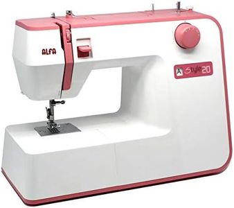 ALFA - Máquina de Coser, Style 20, Rosa, 10 Puntadas, 30 x 19 x 41 Cm, Accesorios Incluidos