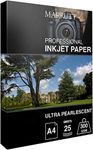 Marrutt 300gsm Ultra Pearlescent Hi-White Inkjet Photo Paper: A4-25 Sheets