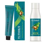 Yuthika Professional Creme Hair Color And Developer Combo Pack, 4.0 Brown Hair Colour 100gm & Hair Color Developer 20 Volume (6%) 500ml