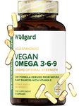 Vegan Omega 3 6 9 Capsules by Wellgard - High Strength 1386mg Flaxseed Oil Capsules with Alpha Linolenic acid (ALA), Linoleic Acid (LA), Vitamin E