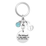 Inspirational Key Chains "She Believe She Could So She Did"Encourage Key Rings for Her Women Girls Sister BFF Best Friends Bestie Colleague Graduation Birthday Christmas Anniversary Key Chain (S)