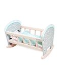 Indigo Jamm Petworth Dolls Bed Toy Furniture Designed For Children Aged 18 Months +, Neutral Colours (Petworth Cradle), Baby Doll Crib Wooden Toy