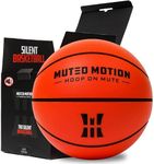 MUTED MOTION Silent Basketball Size 7 (29.5”) – Next-Gen Foam Indoor Basketball w/Advanced Durability, Deep Grooves & High Bounce | Airless Training Foam Ball | Soft & Quiet for Pros, Kids & Toddlers