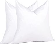 Euro Pillow Inserts 24 x 24 (Pack of 2, White), Down Feather Pillow Stuffer, Premium White Pillows for Bed, Couch, and Cushion