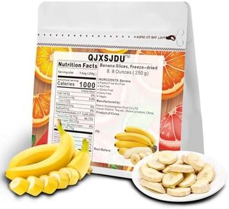 Freeze Dried Banana Chips 8.8Oz/250g No Added Sugar Dehydrated Fruit Snacks for Adults Kids Toddlers Bulk Sugar-Free Dye Free Vegan Family Food for Hiking Camping School Travel Office Breakroom Pantry