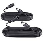 ANLINK 2 Pack 10ft/3M Power Extension Cable, 12V DC 5.5mm*2.1mm Male to Female Power Adapter Cord for 12V CCTV Security Camera DVR NVR Baby Monitor LED Strip Light Router and More(Black)