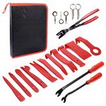 Car Trim Removal Tools Kit - 19Pcs Auto Nylon Trim Removal Keys Dash Door Window Molding Upholstery Marine Fastener Removal Installer Repair Pry Tool Kits w/Durable Storage Bag
