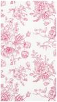 100 Floral Guest Napkins Pink and W