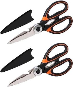 Belle Vous 2 Pezzi Forbici da Cucina Multiuso Professionale - Forbici Acciaio Inox da 21 cm con Coprilama - Forbici da Cucina per Pollo, Pesce, Ossa, Carne, Verdure, Erbe e Barbecue