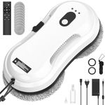 Robot Window Cleaner, 5600Pa Super Suction, Remote Control, Intelligent Edge Monitoring, Automatic Spraying System, 4M Safety Rope, Suitable for All Smooth Surfaces (Window cleaning machine A)