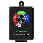 VIVOSUN Variable Fan Speed Controller Cordless Vent Blower Speed Adjuster for Inline Duct Exhaust Fan