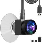 Eye Contact Webcam 1080P Auto Focus with Suction Cup of Center Screen, Webcam with Noise-Cancelling Microphone for PC and Laptop,Plug & Play for Live Streaming Video Call Conference