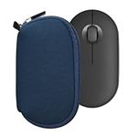 kwmobile Neoprene Case Compatible with Logitech Pebble Mouse 2 M350s / M350 - Case for Mouse Soft Pouch Carry Bag - Navy Blue