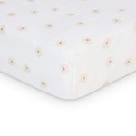 Lulujo Soft Cotton Baby Crib Sheet, Daisies