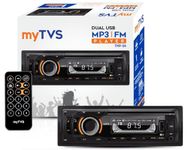 myTVS Universal Single DIN MP3 Media Player for All Cars | Car Music Player with Bluetooth| Car Stereo System (Music & Charging), AUX in, FM, Hands Free Calling & Remote Control | TMP-54