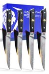 DALSTRONG Steak Knives Set - 5" - Shogun Series - Damascus - Japanese AUS-10V Super Steel - Boxed - Sheaths