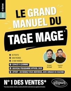 Le Grand Manuel du TAGE MAGE – N°1 DES VENTES: 18 tests blancs + 200 fiches de cours + 2000 vidéos (2025) (Les manuels de référence)