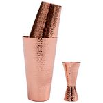 Prince of Scots Hammered Copper Cocktail Shaker Set with Jigger