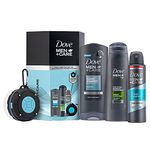 Dove Men+Care Daily Care Including Clean Comfort Deodorant and Shower Gel with a Bluetooth Shower Speaker Trio Gift Set Festive Gifts for Men Piece of 3