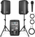 Pyle PA Speaker DJ Mixer Bundle - 3