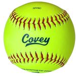 ProNine 10 Inch Softball Balls for 8U & 6U Ages - (Multi-Packs) - Girls Youth Softballs with Soft Rubber Core, Low Compression Practice Ball for Safety Bundled with Covey Bag (Pack of 6)