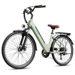 Heybike Cityscape 2.0 Electric Bike for Adults with 750W Motor Peak,468Wh Removable Battery and up to 50Miles 24MPH,UL Certified 26" Electric Commuter Bike with 7-Speed and Front Suspension.