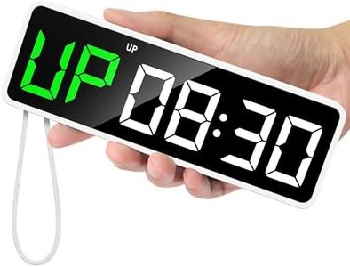 REACHER Portable Gym Timer Clock for Home Garage, Countdown/UP, Stopwatch, Workout Interval Timer with Powerful Battery, Strong Magnet, Adjustable Volume, Digital Fitness Timer Crossfit Boxing HIIT