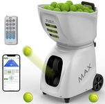 PUSUN Tennis Ball Machine, PT-MAX C Tennis Ball Launcher for Porfessional Training, 145+Ball Capacity, Dual-Control via App&Remoter, Program/Random/Vary Speed Ball, Compatible with Padel Tennis