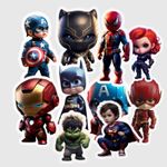 Marvel Avengers Vinyl Stickers for Water Bottles, Laptops, Phones and More, Assorted Super Heroes (20pc)