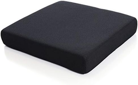 Milliard Memory Foam Seat Cushion Chair Pad 18 x 16 x 3in. with Washable Cover, for Relief and Comfort