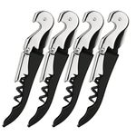 Waiter Corkscrew, Corkscrew Wine Opener, Wine Bottle Opener for Restaurant Waiters Bartenders Sommelier, 4Pack