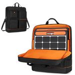 HODRANT Solar Panel Storage Bag with Bright Lining, Travel Solar Panel Carrying Case Compatible with Jackery SolarSaga 100W 100X 200W, Padded Solar Panel Carrier with Multi Pockets & Shoulder Strap