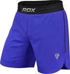 RDX MMA Shorts for Training and Kick Boxing, Trunks for Bodybuilding, Cage Fighting, Muay Thai,BJJ Grappling, Combat Sports Blue