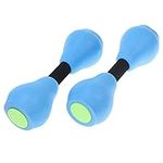 SDUSEIO 1 Pair Aquatic Exercise Dumbells Water Aerobic Exercise Foam Dumbbells Pool Resistance Swimming Training Water Fitness Equipment for Weight Loss Adults Family (2 Pieces)