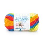 Lion Brand Ice Cream Yarn, Baby Yarn for Knitting, 1 Piece, Hokey Pokey