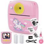 Kids Camera Instant Print, Christmas Birthday Gifts for 3 4 5 6 7 8 9 Year Old Boys Girls, 2.0" Instant Camera for Kids with 32GB Card & Print Paper, 48MP Kids Digital Camera Toys for Girls Age 3-12