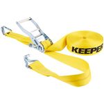 Keeper 04624 Heavy Duty 40-Inch x 2-Inch Ratcheting Tie Down, 10000-Pound Rated Capacity with Double J-Hooks