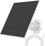 Ankway Solar Panel for Security Camera 7W Solar Panels for Cameras with 9.8ft Charging Cable, 5V Type C Port, IP65 Waterproof Camera Solar Panel Charger with 360° Adjustable Mounting