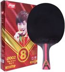 DHS 8 Star 8002 Professional Table Tennis Racket Ping Pong Paddle, 5 Wood 2 Aryslate Carbon, Finished Racquet (Fl Long Handle)