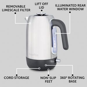 Breville Edge Electric Kettle 1.7L – Stainless Steel Fast Boil