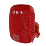 Portable BT5.3 Bike Speaker, Waterproof Stereo Sound Small Bicycle Speaker with Clip for Outdoor, Dual Pairing Motorcycle Speaker Supports FM Radio for Riding,Hiking,Camping (Red)