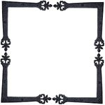 4 Pack 6.5 Inch Metal L Bracket for Furniture - Black - Handmade Decorative Steel Brackets - Rustic Metal Corner Brackets for Front Doors, Gates, Garages, Tables & Cabinets - The Tuscan Series