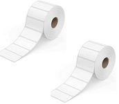 True-Ally 60x40 Direct Thermal Barcode Label Sticker - 2.5 x 1.5 inches - 60mm x 40mm - 500 Labels Per Roll - White Self Adhesive Sticker for Printing Barcoding (2 Roll Per Pack (1000 Labels))