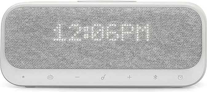 Soundcore Wakey Bluetooth Speakers Powered by Anker with Alarm Clock, Grey Colour, Stereo Sound, FM Radio, Qi Wireless Charger with 7.5W Charging for iPhone and 10W for Samsung