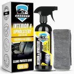 Groommm Car Interior Cleaner (500ml) with Microfiber Cloth | Upholstery Cleaner | Easy to use & Eco Friendly Car Seat Cleaner | Fabricare Sofa Cleaner | Suitable for Leather, Vinyl, Plastic, Fabric