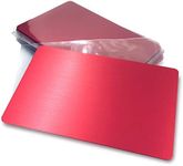 ebamaz Metal Business Cards Anodized Aluminum Plaque Plate 86X54X0.8mm (Red, Blank,10PCS)