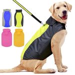 YFbrite Dog Raincoats-Lightweight Waterproof Dog Coat, Reflective Dog Cloth,Adjustable Dog Jacket for Small Medium Large Dogs (Green, Small)