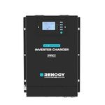 Renogy 2000W 12V Inverter Charger, Pure Sine Wave and High Frequency All-in-One Power and Charge, 4000W Peak with Control Panel and Remote Monitor for Off-grid, RV, Camping, and Home