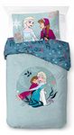 Jay Franco Disney Frozen Forever Friends 100% Cotton Single Duvet Cover Set - Includes Pillowcase, Teal